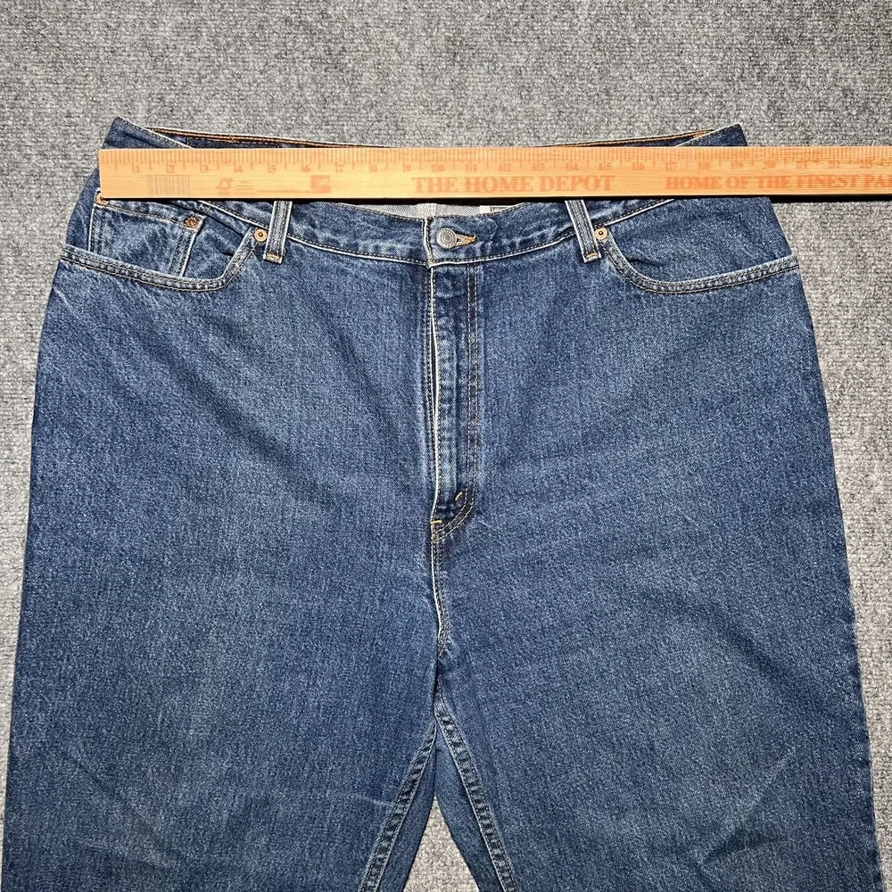 VTG Levis 550 Jeans Womens 22W Relaxed Fit Tapered Leg Made USA 99' Dark Wash‎